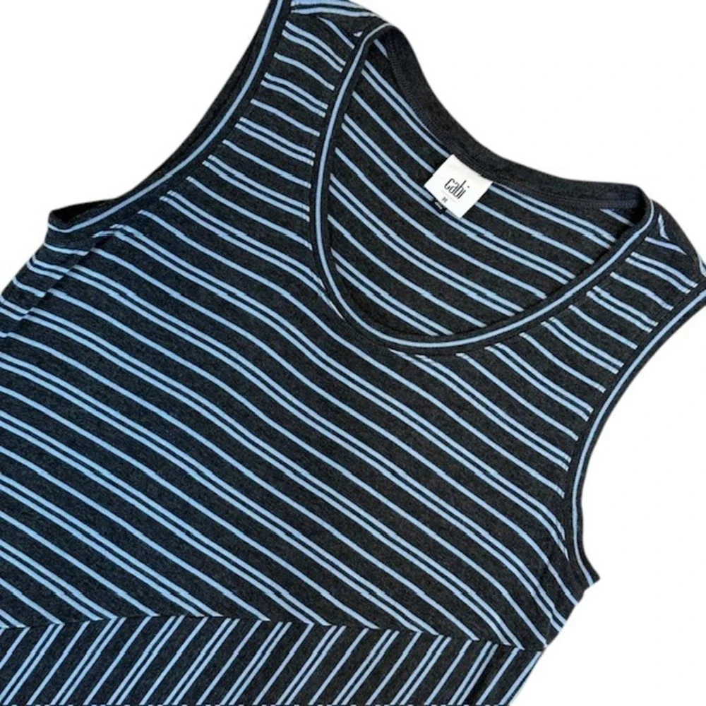 CAbi 5796 Striped Maxi Dress Sleeveless Casual Summer Tank‎ Dress Size Med